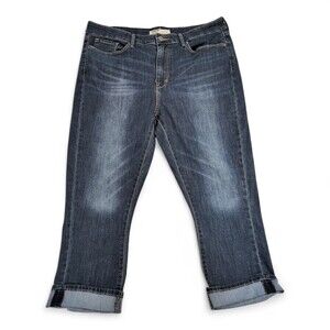 Levi's Signature Plus Size 14 Mid-Rise Capri Jeans - Dark Wash